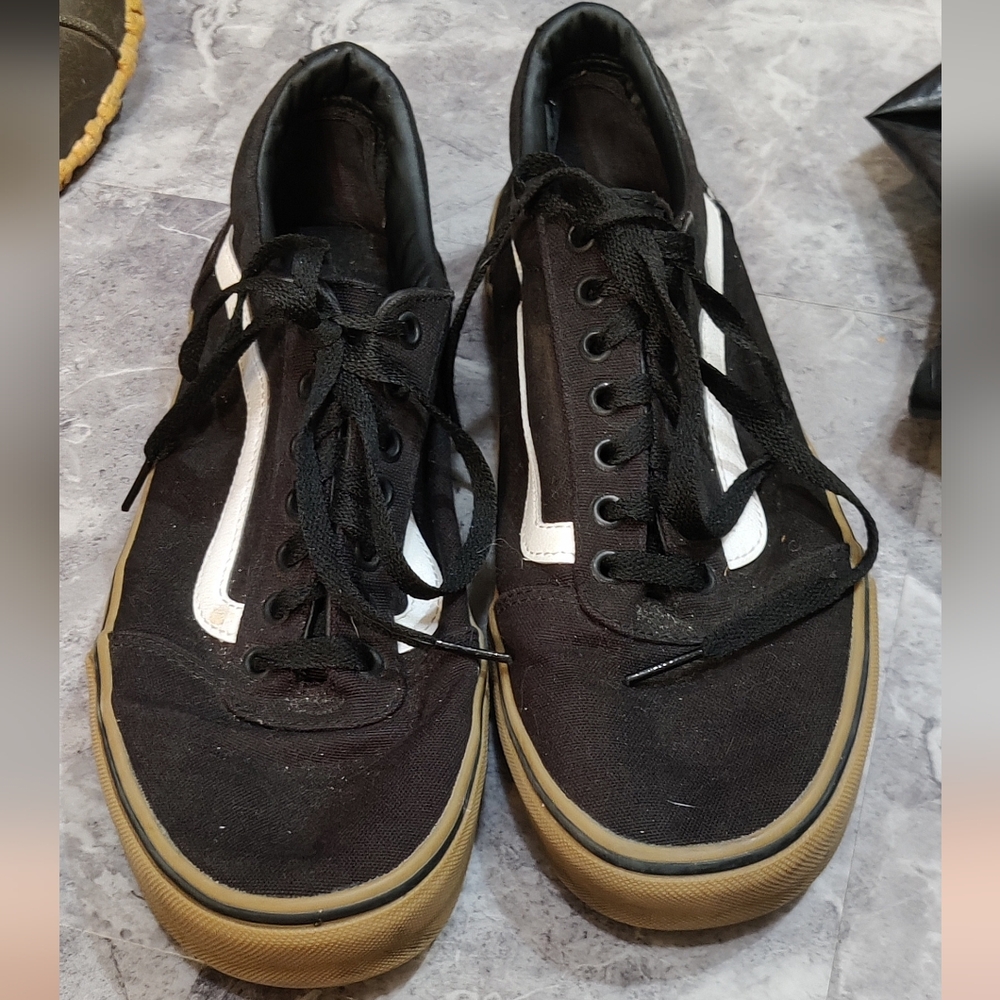 Black and White Canvas Sneakers